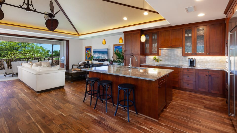 Gourmet kitchen with large island