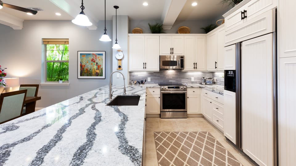 Large gourmet kitchen with high-end appliances