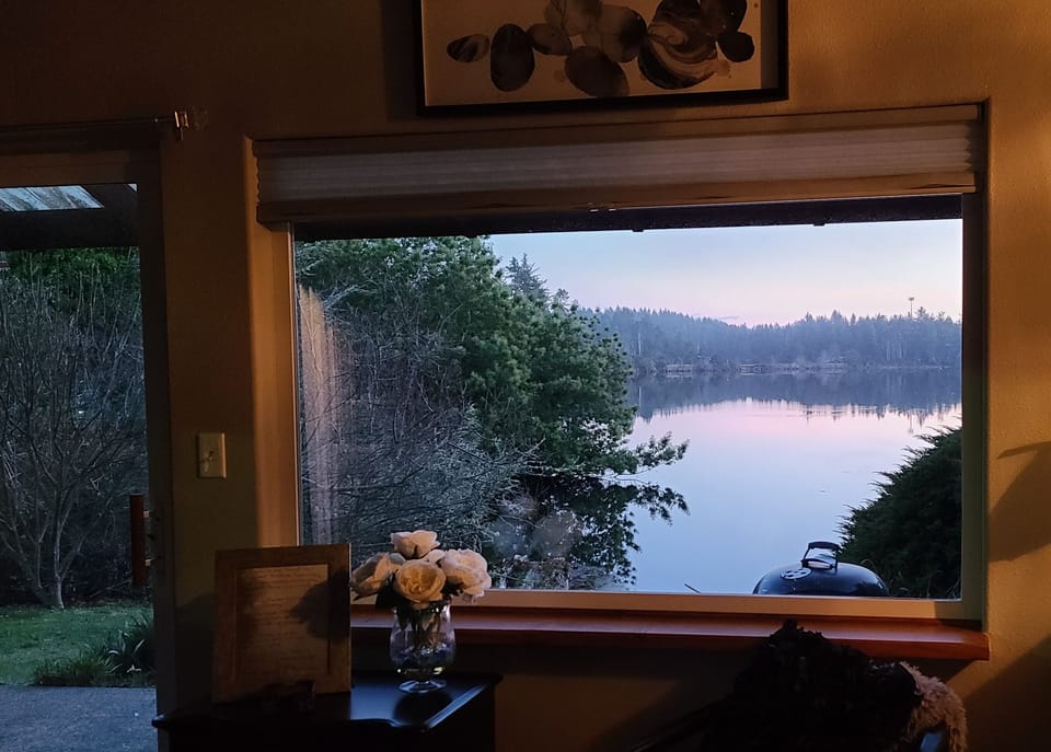 What an AMAZING VIEW from inside the Studio. Enjoy morning coffee on the patio