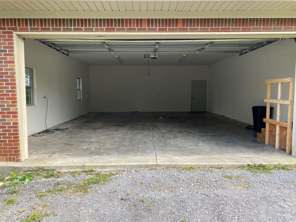 Large 2 boat garage. 18' wide, 8 ' tall.  36x24