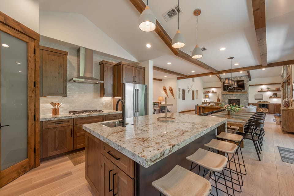 Kitchen island seats 5