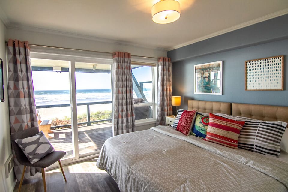Enjoy direct access to the deck right from your bedroom.