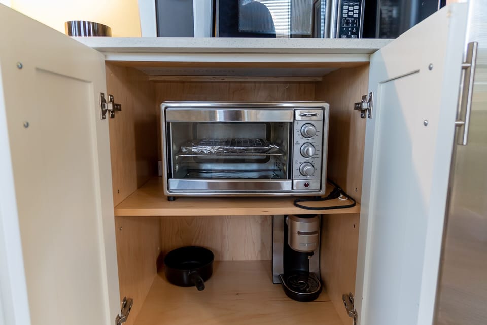 Micro, toaster oven and other appliances for convenience