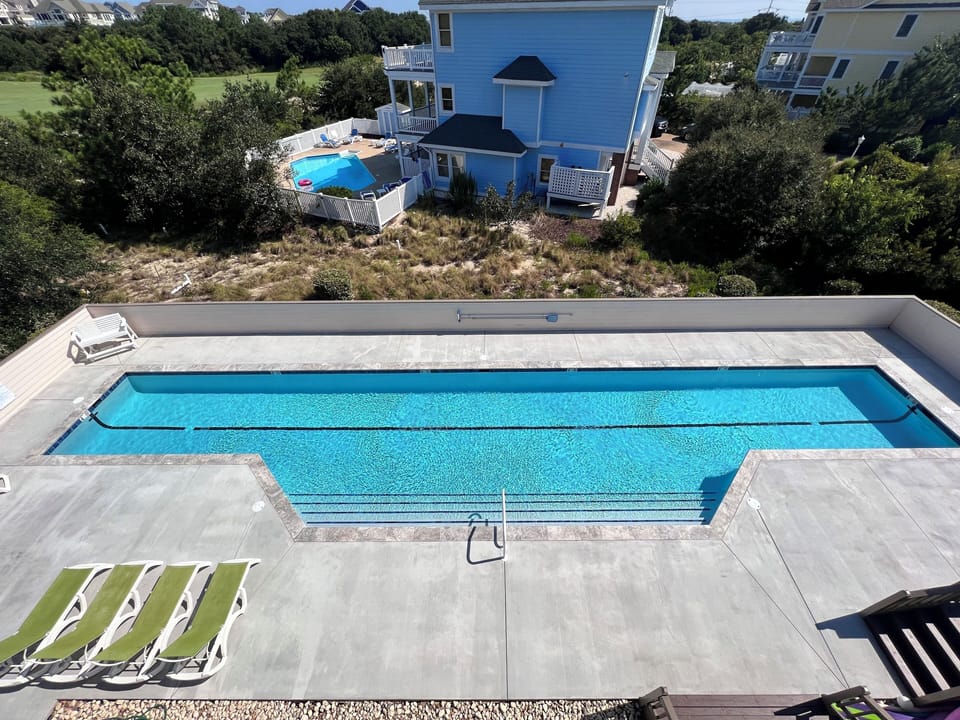 Private new 75ft lap pool, 4 ft depth 