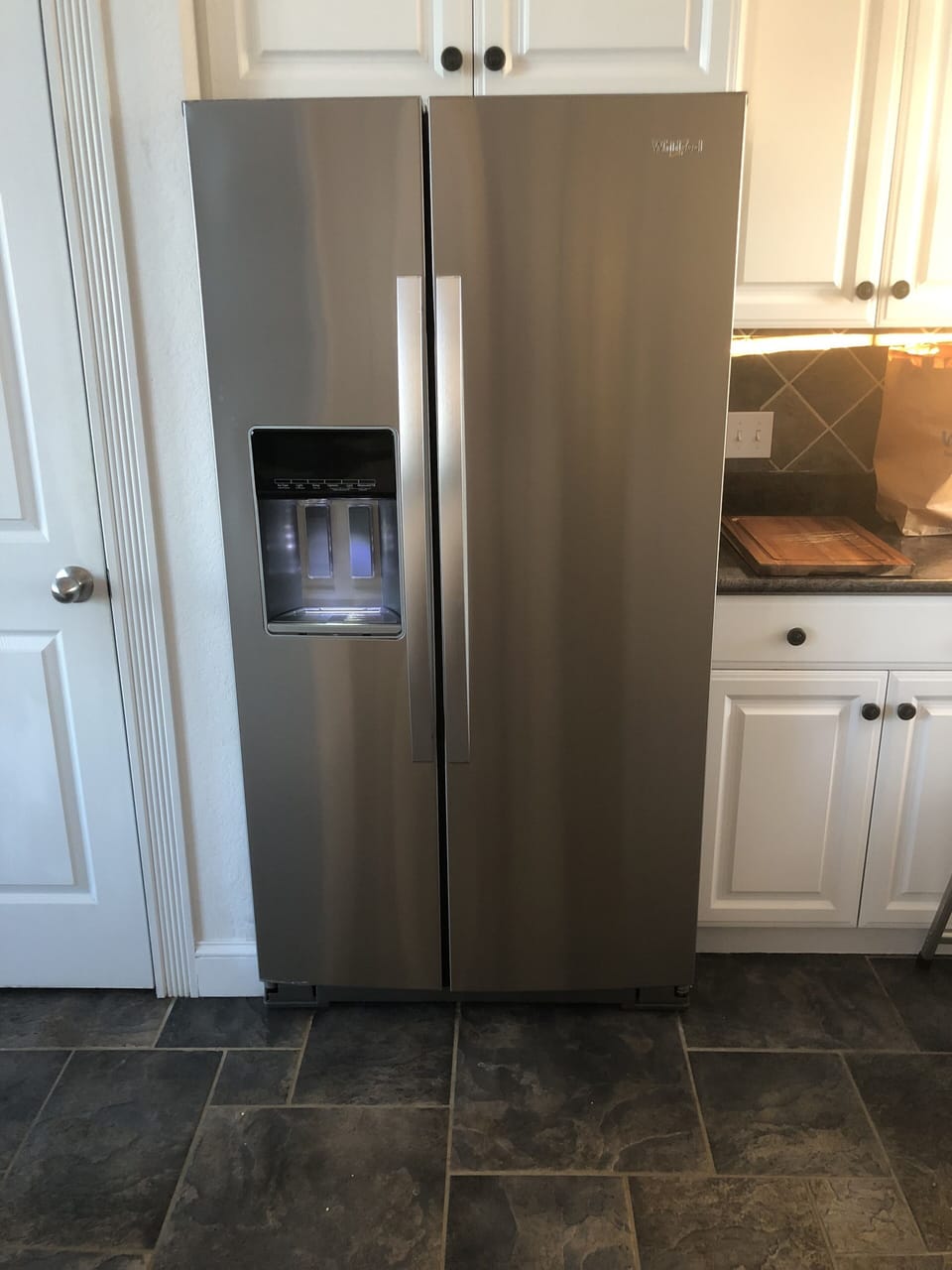 Ice and filtered water from fridge
