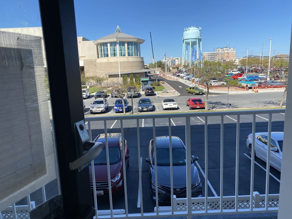 Convention Center out our front door 