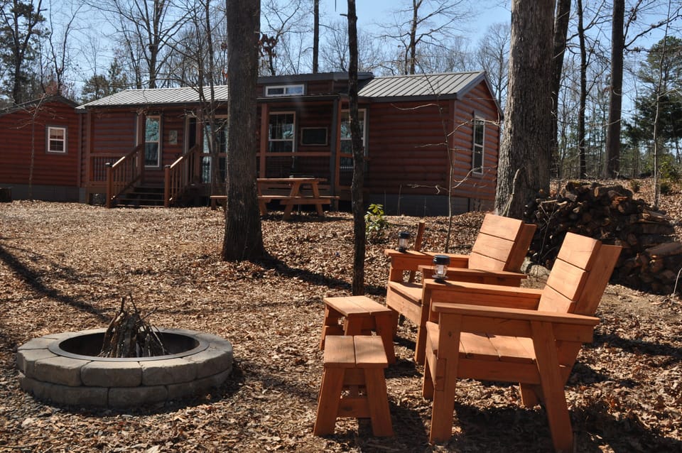 Private fire ring, close to the cabin