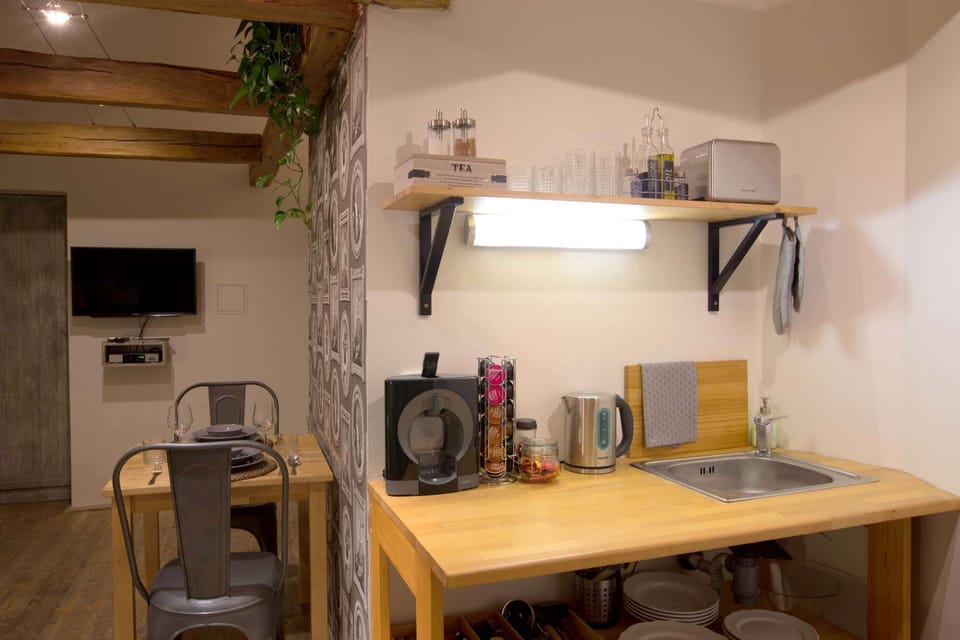 Studio Dining Area and Kitchenette