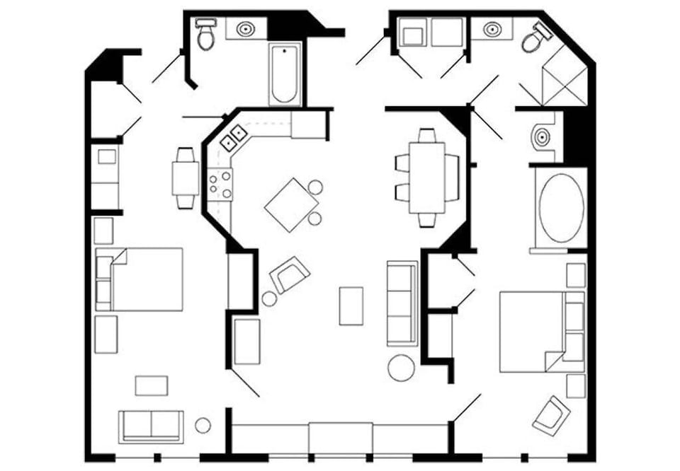 2 bedroom floor plan