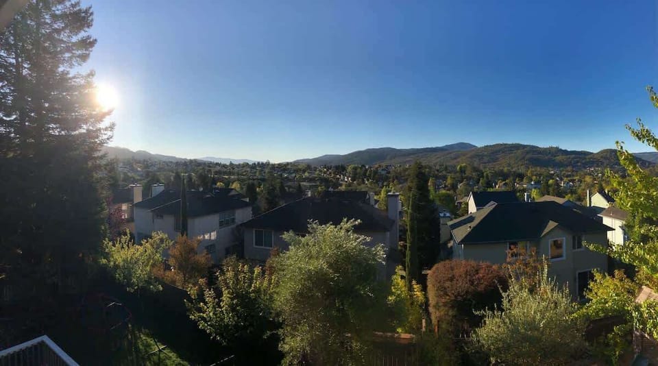 Panoramic mountain and valley views from the home.