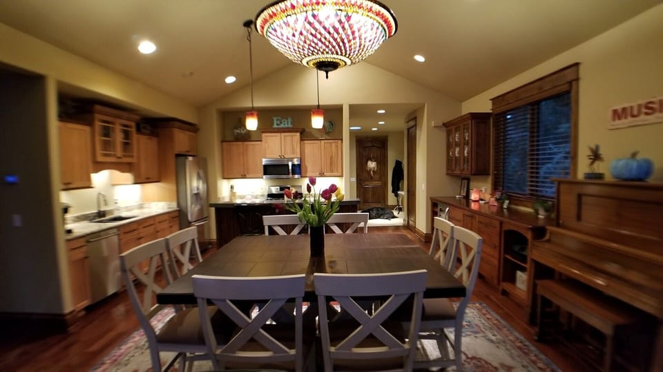Main inside dining. Player piano pictured on right.