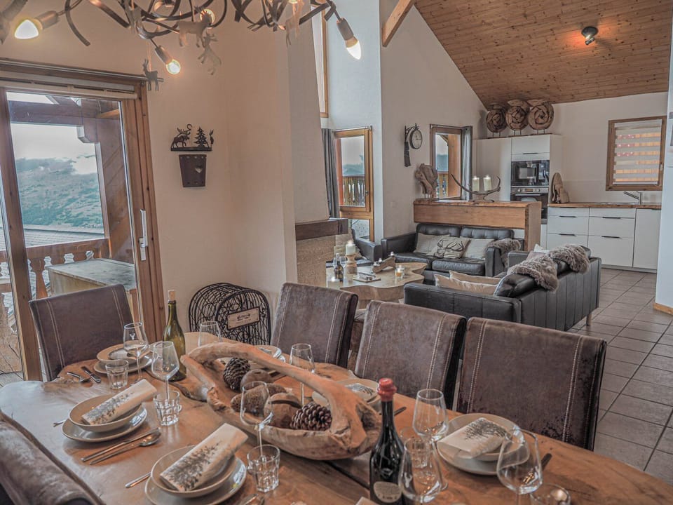 Dining through to living and kitchen