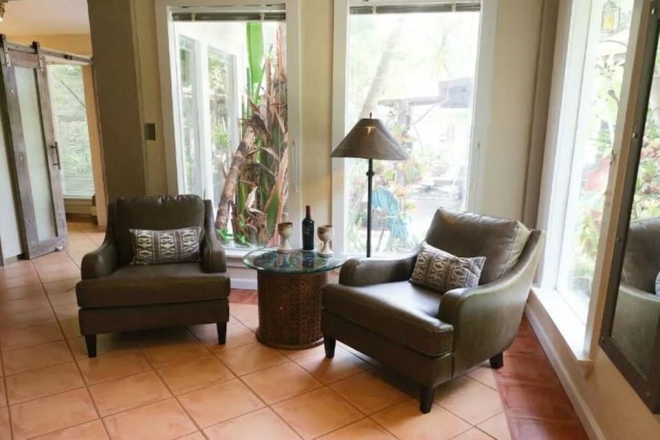 cozy Italian leather chairs for lounging