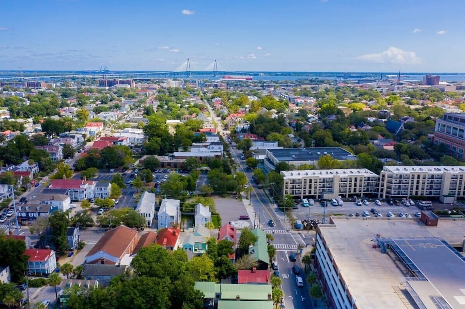 Aerial view of the city.