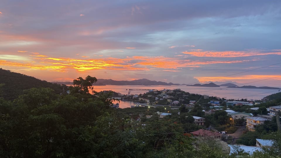 Actual sunset picture taken from our deck.  No filter, real photo