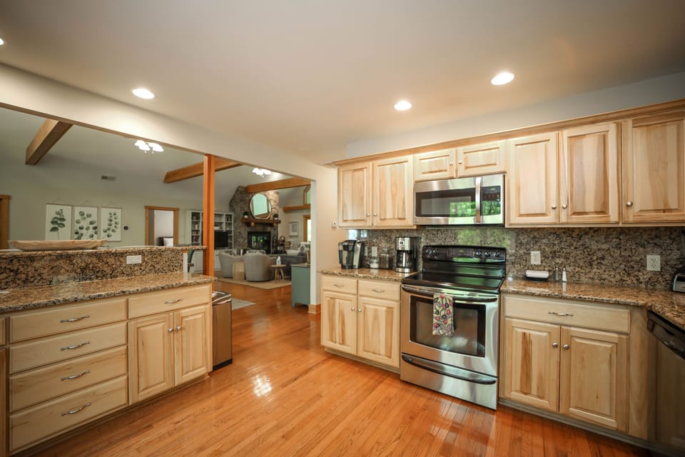 Kitchen opens to great room