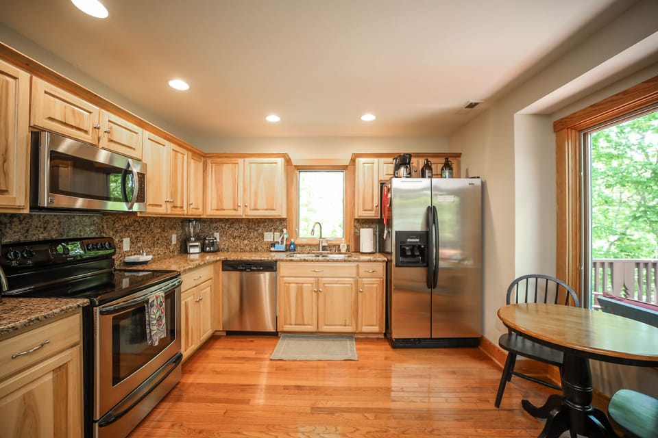 Well stocked kitchen for cooking for large groups