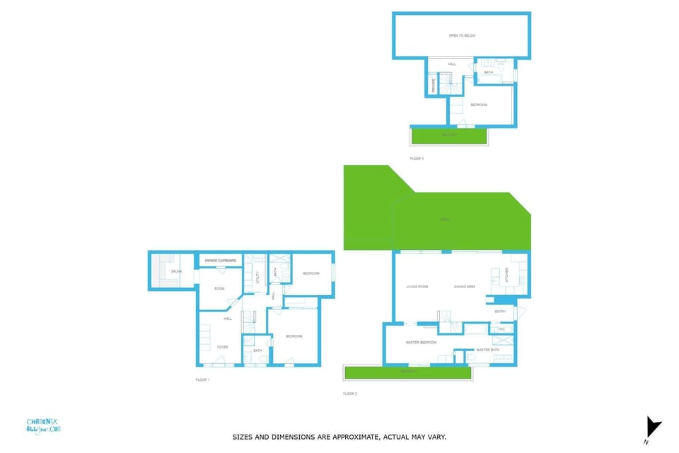 Chalet des Cimes floorplan (scroll for detailed plans)