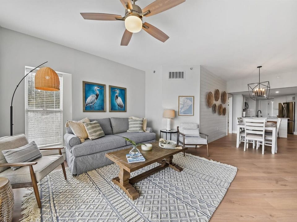 Living Room with Ocean Views at 406 Barrington Arms