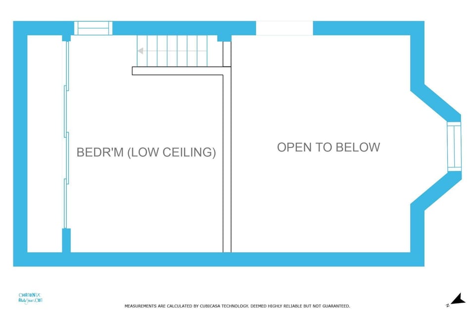 Lou Lou Apartment - mezzanine floor plan (limited ceiling height)