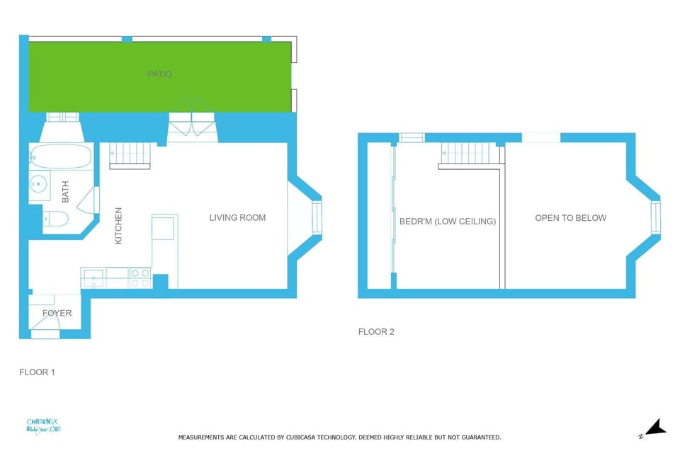 Floorplan of Lou Lou Aapartment - scroll for both level details