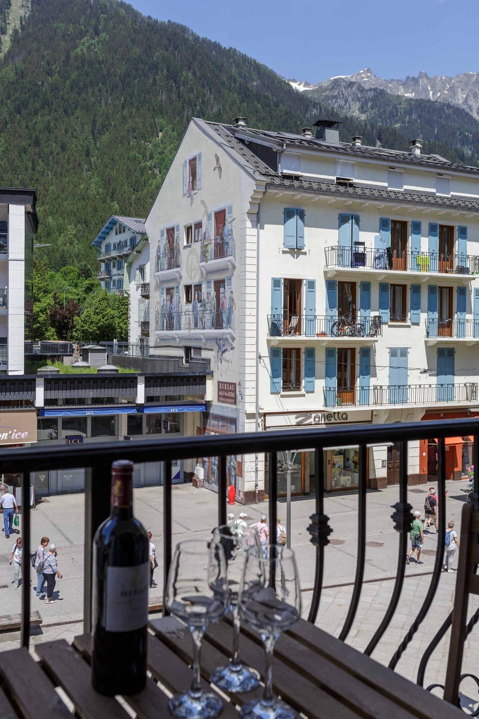 Balmat apartment's balcony has mountain views