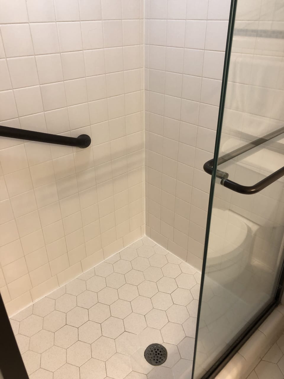 Master Bath Walk in Shower with Grab Bars