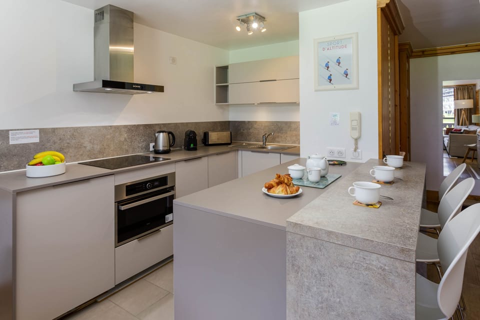 Kitchen is well-equipped and modern