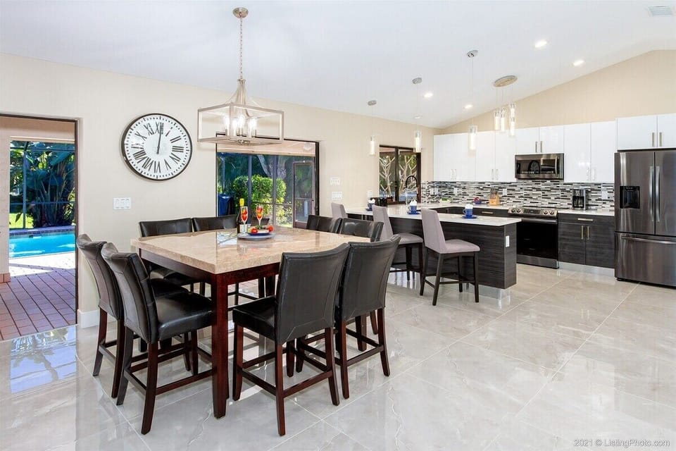 Open Kitchen and Dining Room