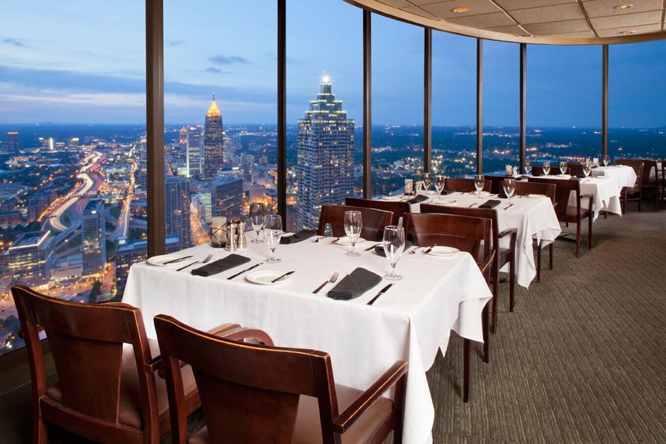 Sundial revolving restaurant/bar located in Westin Hotel - 2 blocks away