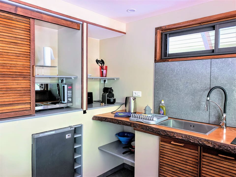 The kitchen area of ​​the bungalow, fully fitted and equipped