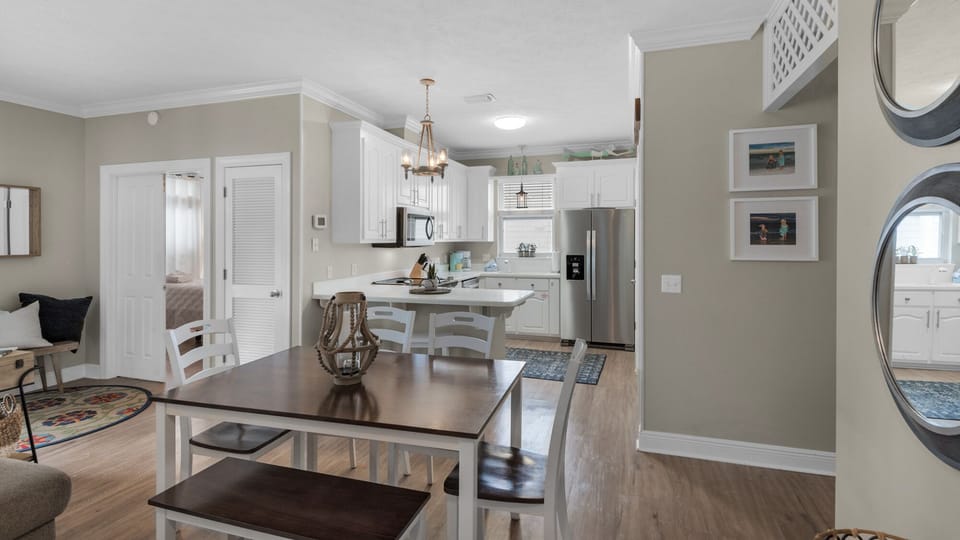 Slice of Lime Living Area into Kitchen