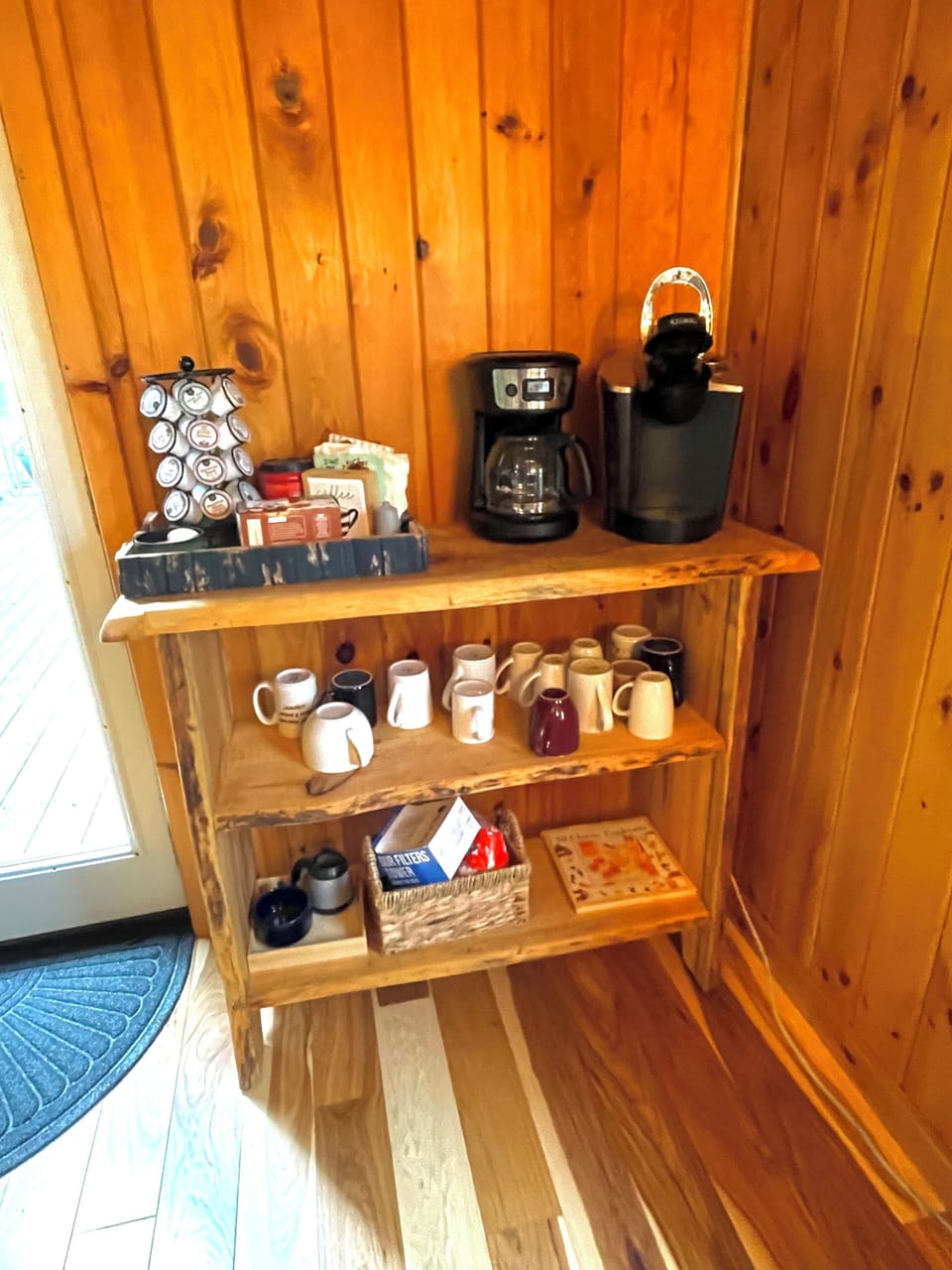 Coffee bar in kitchen
