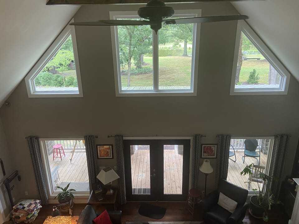 View from upstairs guest suite. 