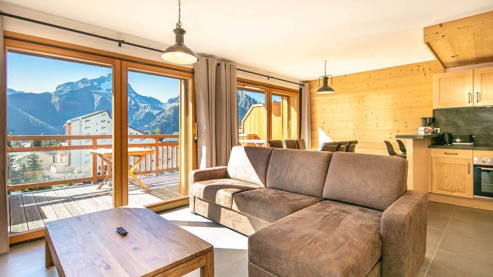 Kick back your feet and relax in the bright and cozy living area.