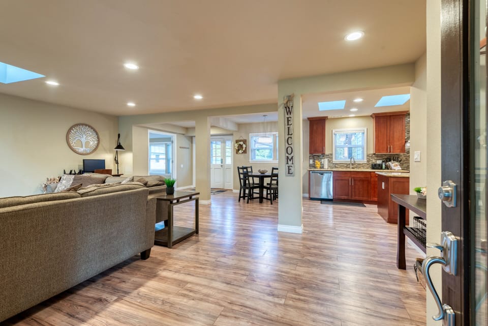 View of the home from the front door entry