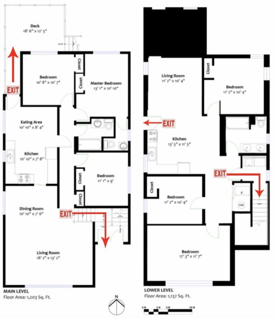 Floor plan for whole house (upstairs portion only plus shared laundry)