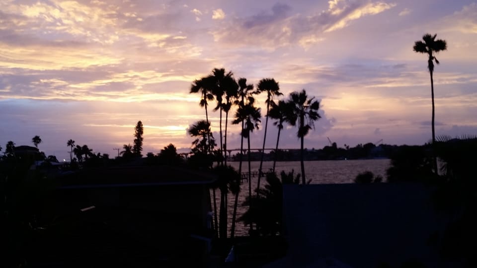 Sunset view of the intercoastal  from the front entrance