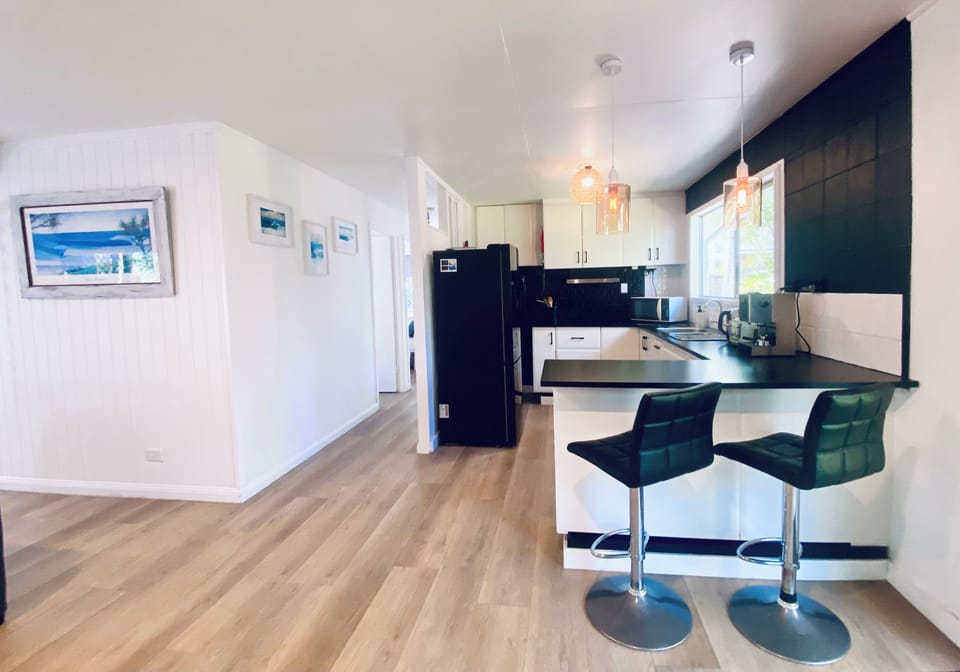 Open plan Kitchen, Dining, Living Room. Kitchen fully equipped for cooking