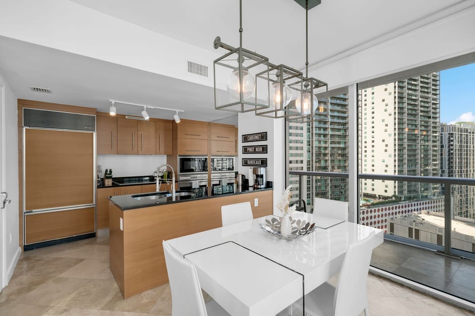 Luxury appliances, including large Subzero fridge with pantry closet&wolf oven 