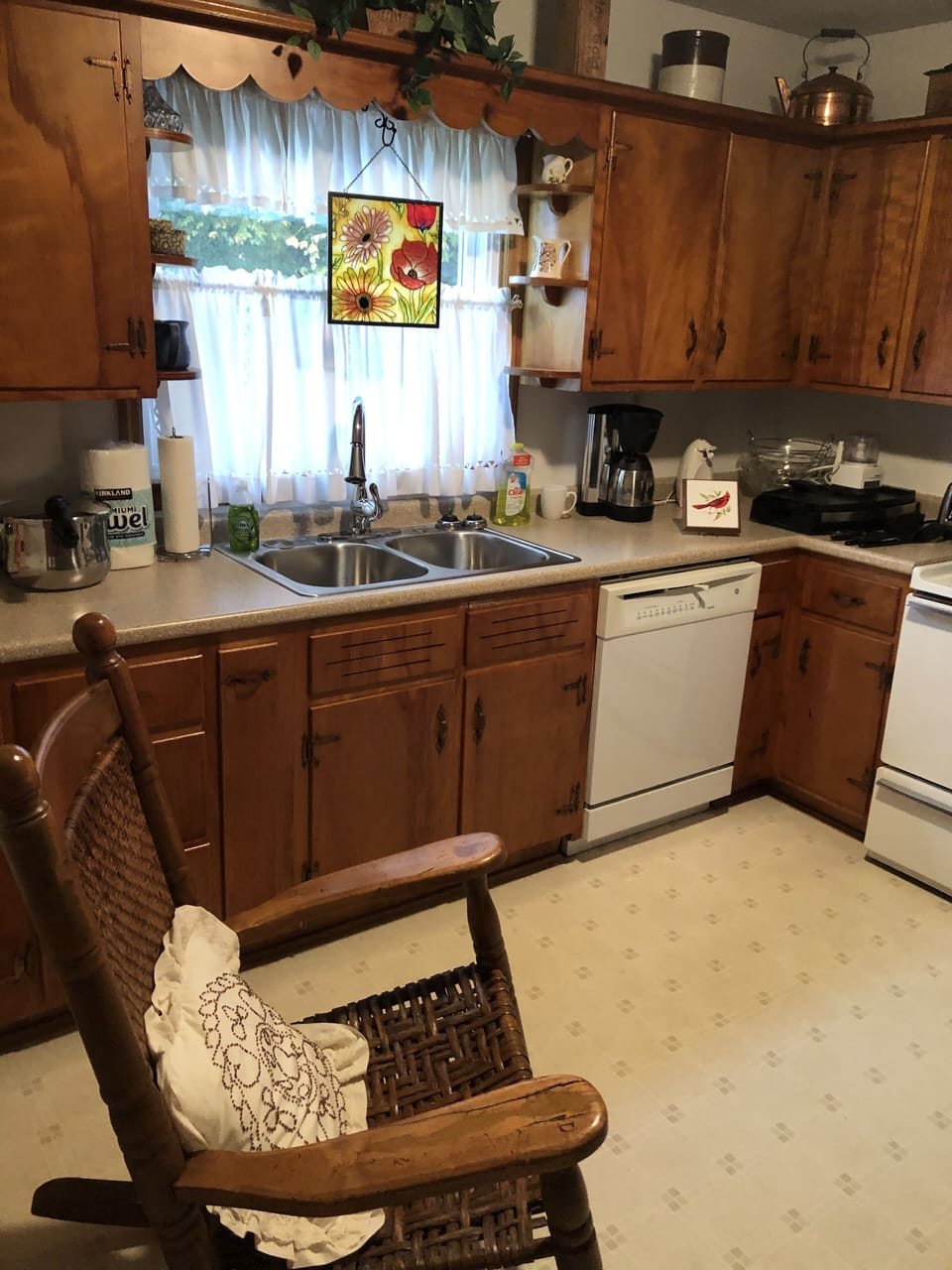 entering the kitchen