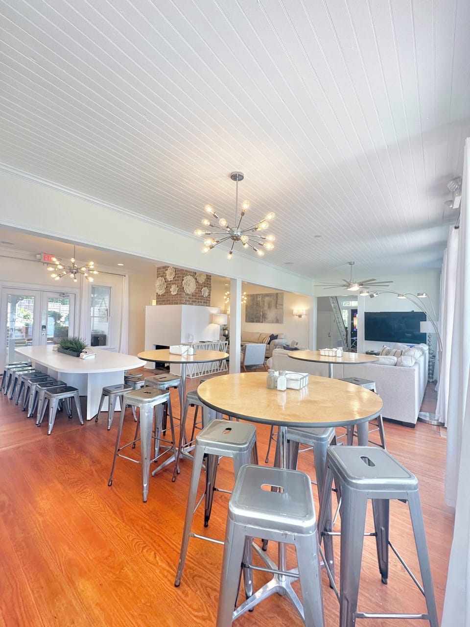 Dining area. Enough dining for 29 people + tons of seating on the back patio. 