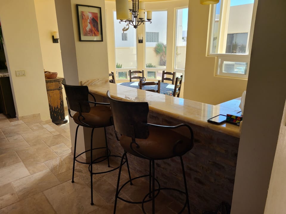 Bar facing the entry courtyard and Casita entrance