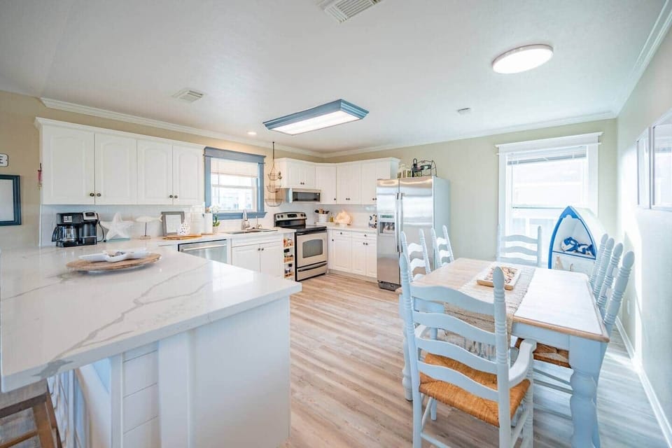The large, open kitchen is a dream