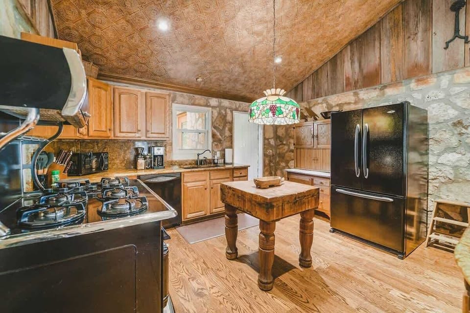 The Ranger kitchen is fully stocked with drop coffee maker, French press, local coffee, dishes for groups, basic spices, and more.