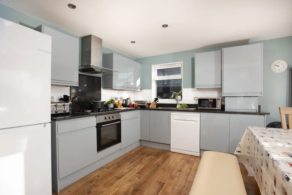 Kitchen, dishwasher, fridge and freezer, oven and kettle -Lodge 40, Retallack