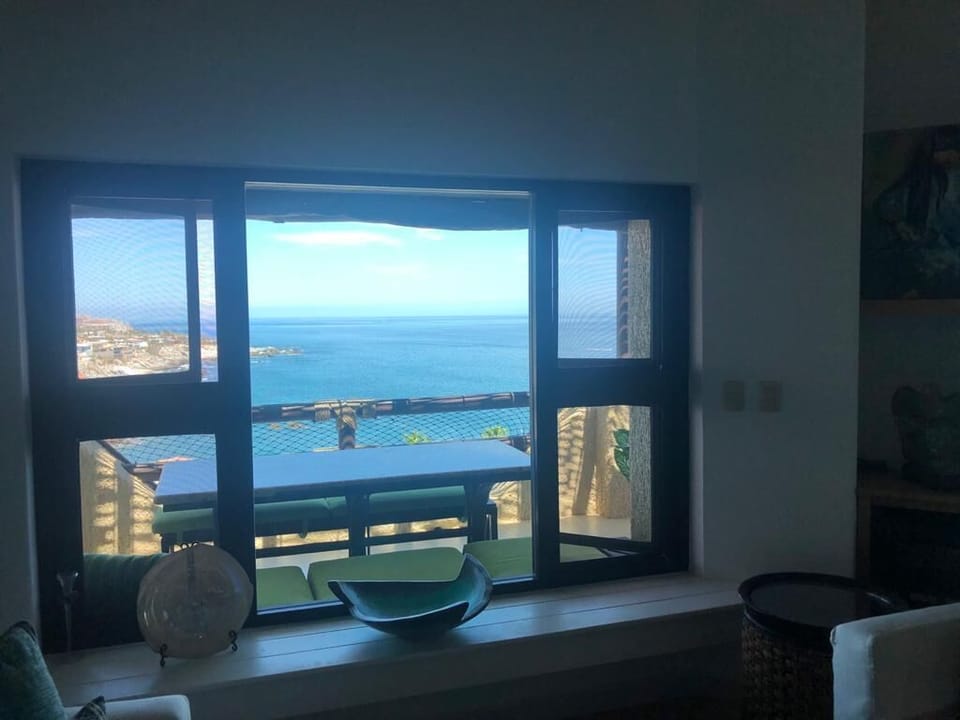 view from living room window in late afternoon
