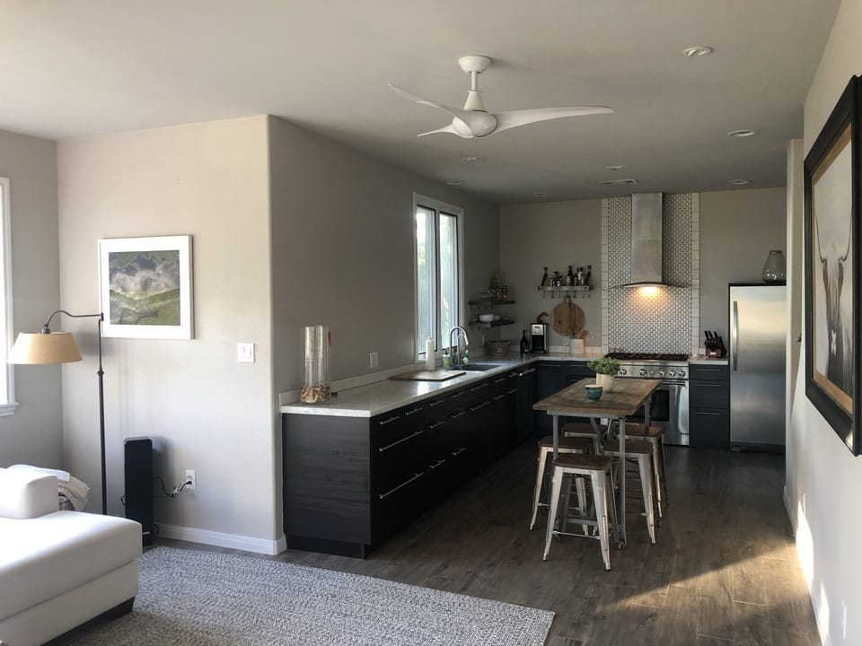 Kitchen with seating for 6
