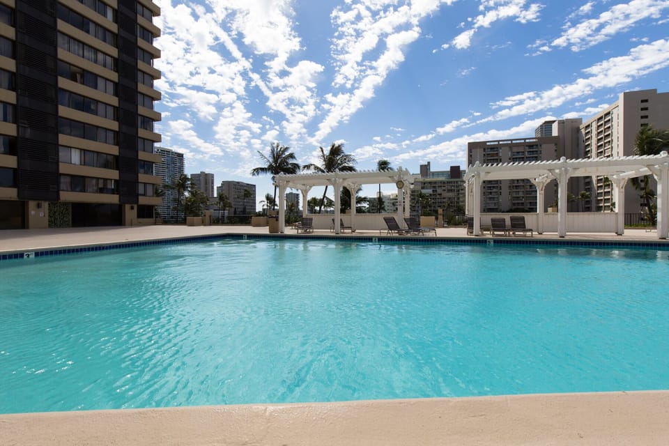 Pool and pool deck.