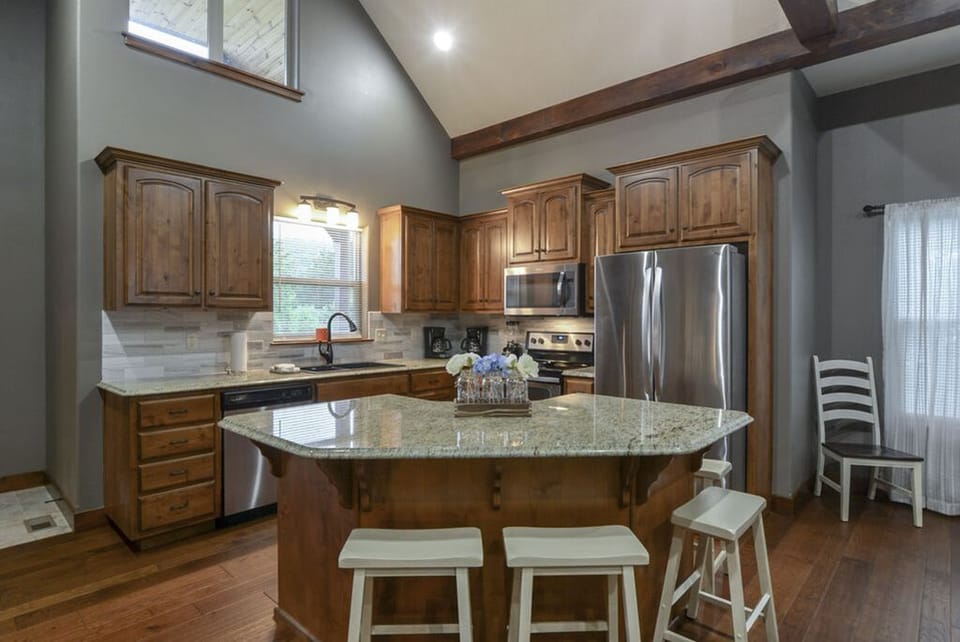 Kitchen with island.